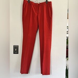J. Crew Favorite Fit Trousers in red wool flannel